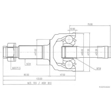Herth+Buss Jakoparts | Gelenksatz, Antriebswelle | J2826019