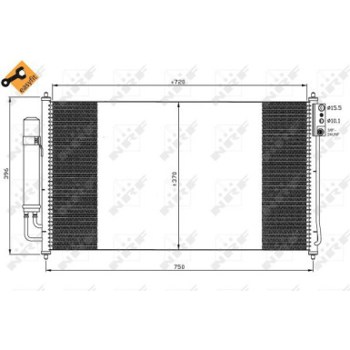 NRF | Kondensator, Klimaanlage | 35878