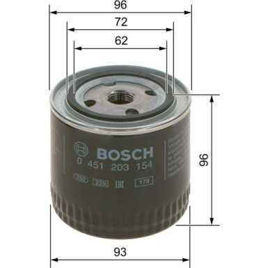 BOSCH 0 451 203 154 Ölfilter