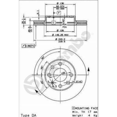 Brembo | Bremsscheibe | 09.8635.75