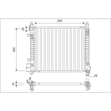 Valeo | Kühler, Motorkühlung | 701169