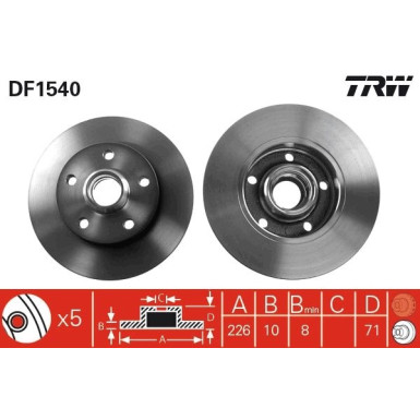 TRW | Bremsscheibe | DF1540