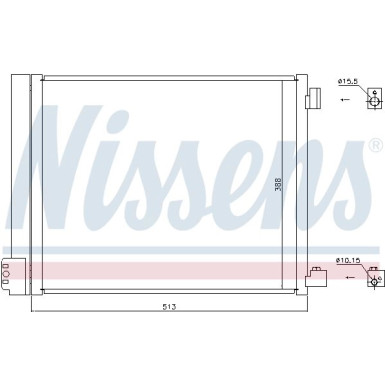 Nissens | Kondensator, Klimaanlage | 940371