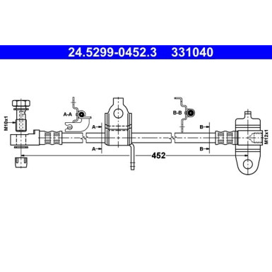 ATE | Bremsschlauch | 24.5299-0452.3