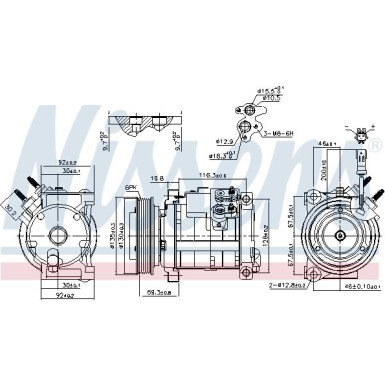 Nissens | Kompressor, Klimaanlage | 890152