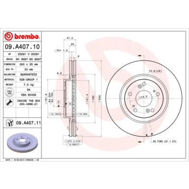 Brembo | Bremsscheibe | 09.A407.11