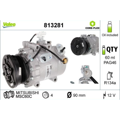 Valeo | Kompressor, Klimaanlage | 813281