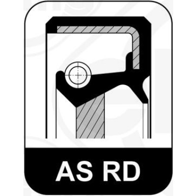 ELRING 698.440 Kurbelwellensimmering für SMART FORTWO FPM (Fluor-Kautschuk)