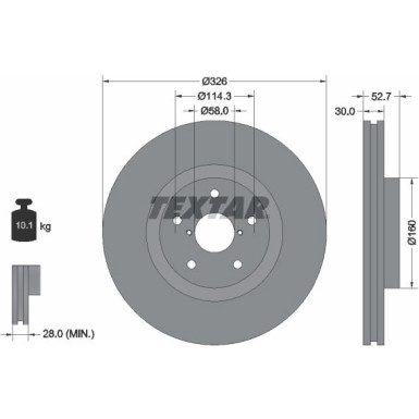 Textar | Bremsscheibe | 92194303