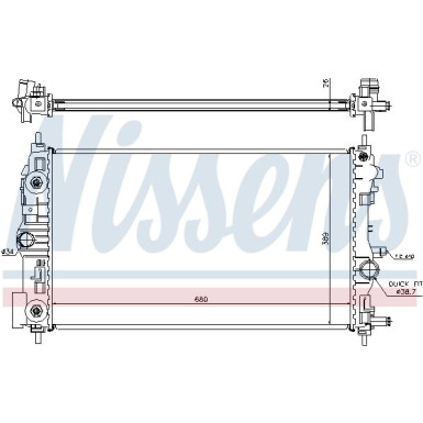 Nissens | Kühler, Motorkühlung | 630724