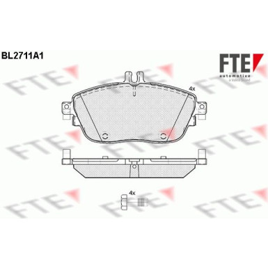 FTE | Bremsbelagsatz, Scheibenbremse | 9010937