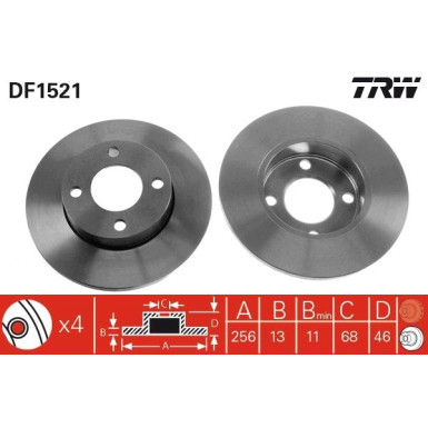 TRW | Bremsscheibe | DF1521