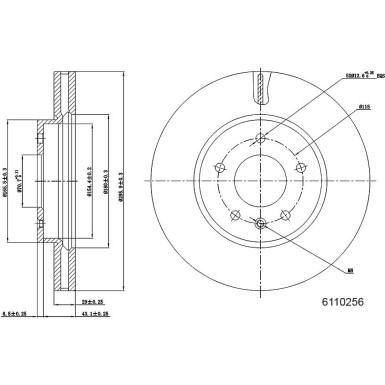 Metzger | Bremsscheibe | 6110256