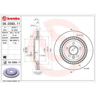 Brembo | Bremsscheibe | 09.D393.11