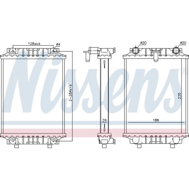 Nissens | Kühler, Motorkühlung | 60351