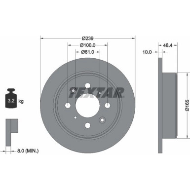 Textar | Bremsscheibe | 92060800