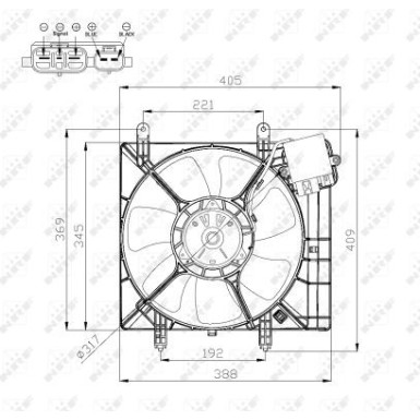 NRF | Lüfter, Motorkühlung | 47575