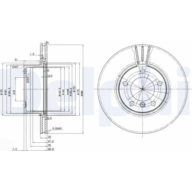 Delphi | Bremsscheibe | BG3043