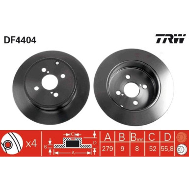 TRW | Bremsscheibe | DF4404