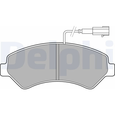 Delphi | Bremsbelagsatz, Scheibenbremse | LP2492