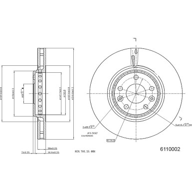 Metzger | Bremsscheibe | 6110002