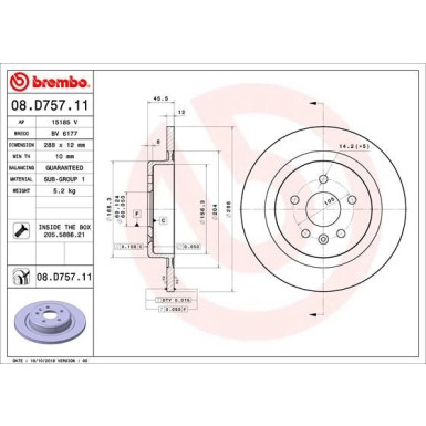 Brembo | Bremsscheibe | 08.D757.11