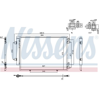 Nissens | Kondensator, Klimaanlage | 940691