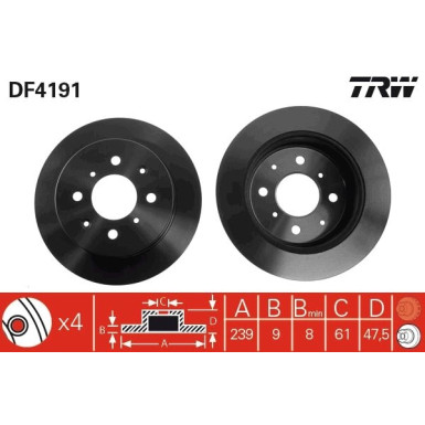 TRW | Bremsscheibe | DF4191