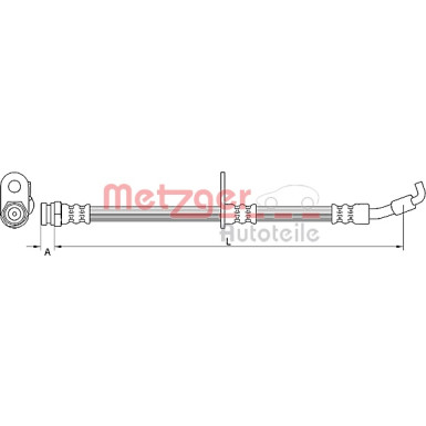 Metzger | Bremsschlauch | 4110875