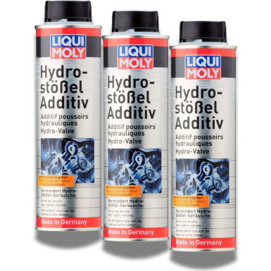 3x LIQUI MOLY 1009 Motoröladditiv Hydro­stößel Additiv Dose, 300ml (900ml)