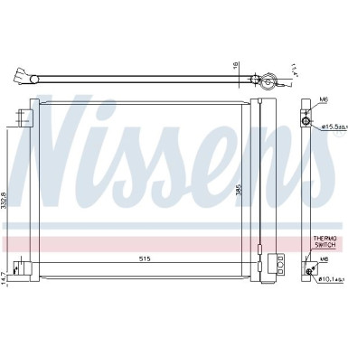 Nissens | Kondensator, Klimaanlage | 940624