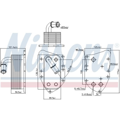Nissens | Ölkühler, Motoröl | 90805