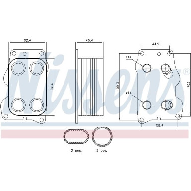 Nissens | Ölkühler, Motoröl | 90740
