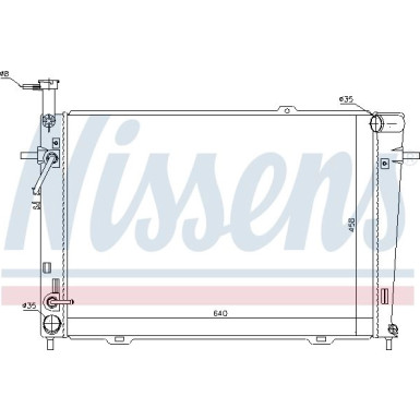 Nissens | Kühler, Motorkühlung | 67479