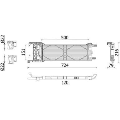 Mahle | Ölkühler, Automatikgetriebe | CLC 325 000P