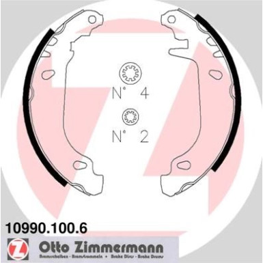 Zimmermann | Bremsbackensatz | 10990.100.6