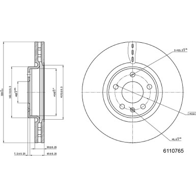 Metzger | Bremsscheibe | 6110765