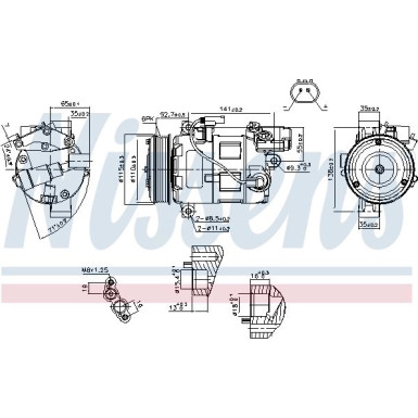 Nissens | Kompressor, Klimaanlage | 89086