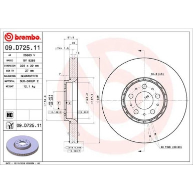 Brembo | Bremsscheibe | 09.D725.11