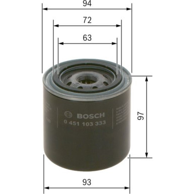 BOSCH 0 451 103 333 Ölfilter