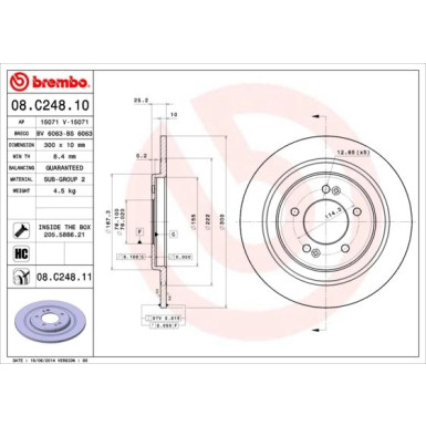 Brembo | Bremsscheibe | 08.C248.11