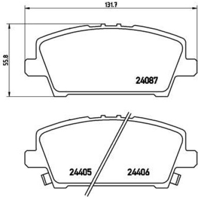 Brembo | Bremsbelagsatz, Scheibenbremse | P 28 037