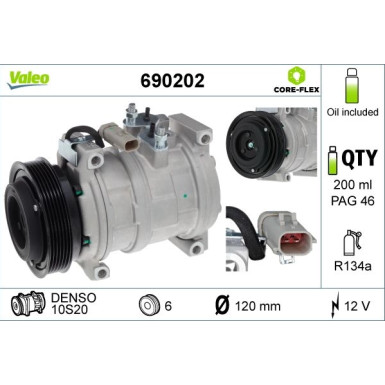 Valeo | Kompressor, Klimaanlage | 690202