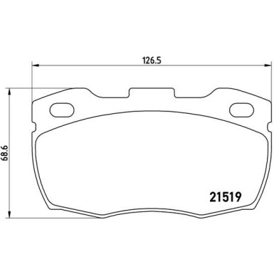 Brembo | Bremsbelagsatz, Scheibenbremse | P 44 015