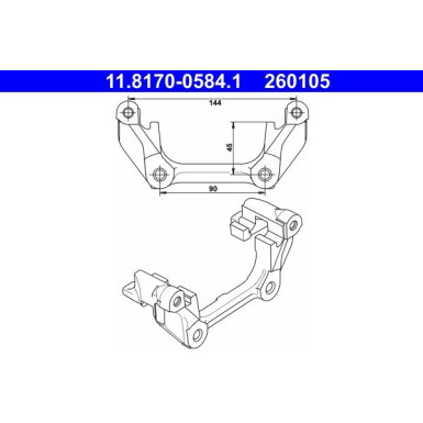 ATE | Halter, Bremssattel | 11.8170-0584.1