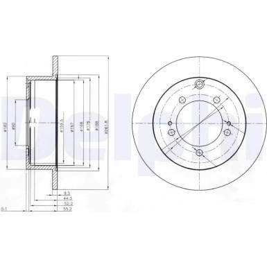 Delphi | Bremsscheibe | BG3815