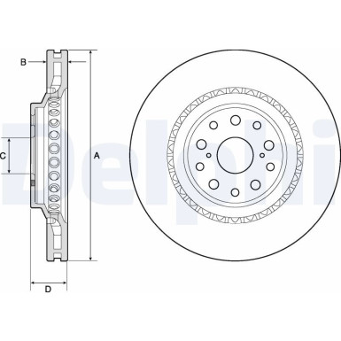 Delphi | Bremsscheibe | BG9186C