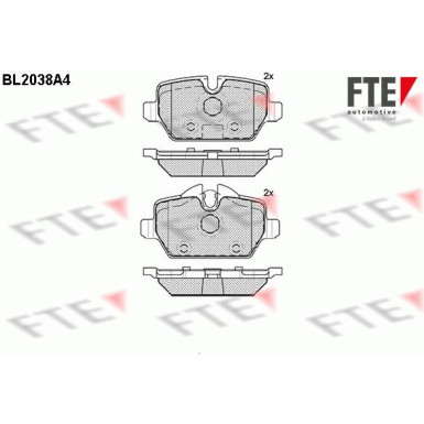 FTE | Bremsbelagsatz, Scheibenbremse | 9010623