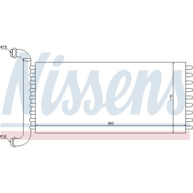 Nissens | Wärmetauscher, Innenraumheizung | 72037