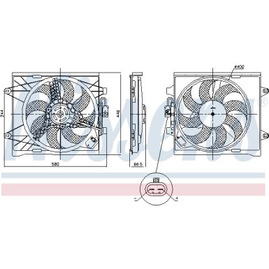 Nissens | Lüfter, Motorkühlung | 85921